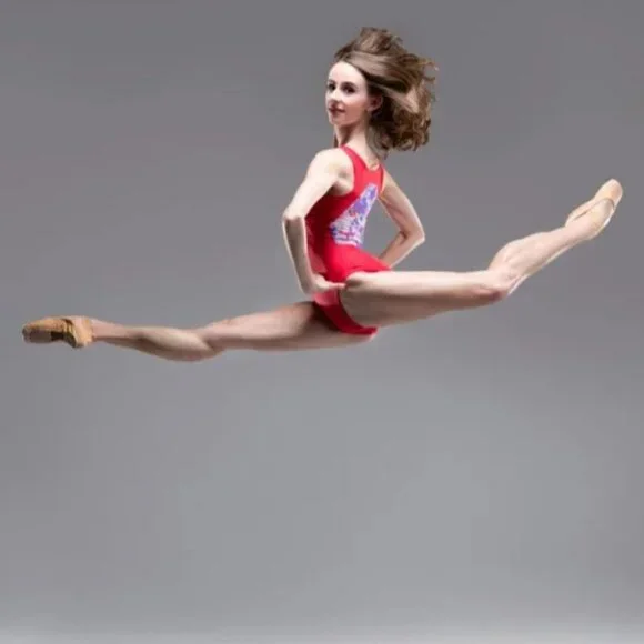 AK Dancewear * CHARIS in Aster · Hibiscus * Youth Large - Picture 6 of 6